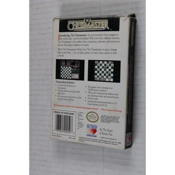 Chessmaster (Nintendo Entertainment System, NES, 1990) Authentic, tested - Picture 3 of 11